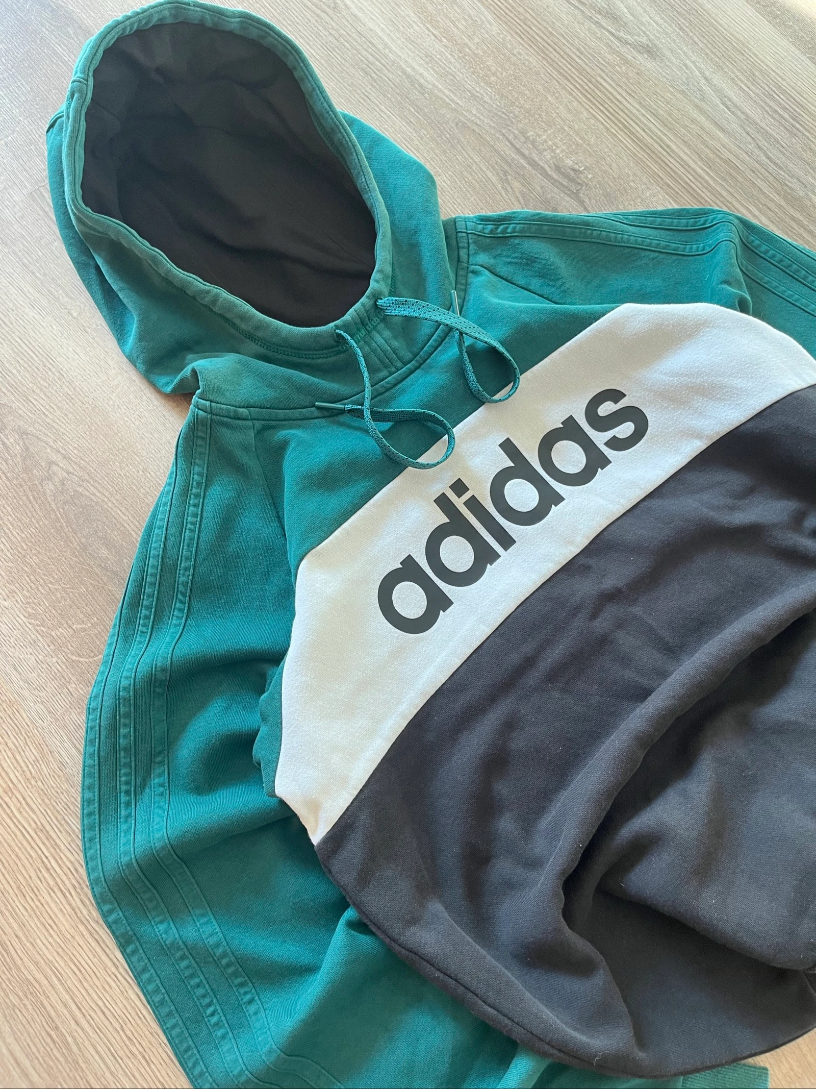 Adidas Hoodie Sweatshirt Logo Vintage Y2K Archive Streetwear Sportswear Essential Unisex – photo 4